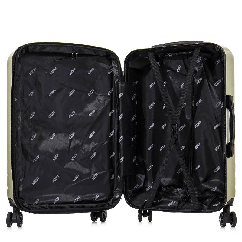 DUKAP Zahav Lightweight Hardside Medium Checked Spinner Suitcase - Green, 5 of 18