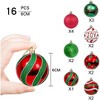 TackView 16Pcs Christmas Ball Ornaments, 2.3''Christmas Baubles Christmas Tree Hanging Ball Set for Xmas Party Indoor Outdoor Decorations - 3 of 4