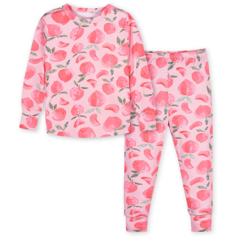 Gerber Infant & Toddler Girls' Buttery Soft Snug Fit Pajama Set, 1 of 7