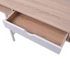 vidaXL Desk with 1 Drawer Oak and White - 4 of 4