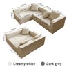 GDFStudio Bluffton 105.52"W L-Shaped Boneless 4 Seater Modular Sectional Sofa with Deep Seat - 3 of 4