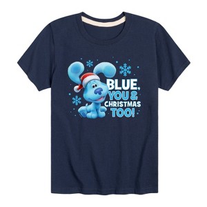 Boys' - Blue's Clues & You! - A Blue Christmas Short Sleeve Graphic T-Shirt - 1 of 4