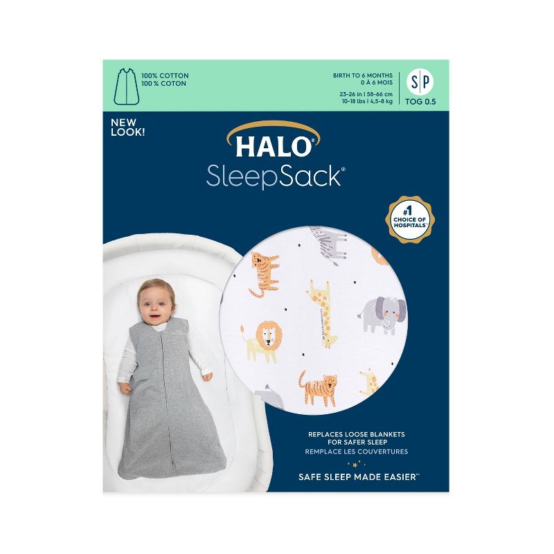 HALO Innovations SleepSack 100% Cotton Wearable Blanket - Neutral, 6 of 10