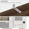 Freestanding Narrow Tall Storage Cabinet with Door and Adjustable Shelves, White - 4 of 4