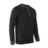 Men's 's Long Sleeve Contrast Button Placket Neck Cuffs Henley Shirt - ZIMEGO - 3 of 4
