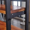 GlasFlength Folding Tables Convertible Dining Table and Shelf Multifunction Space Saving for Any Room, Brown, 47.24"*30.71"*29.53" - 3 of 4