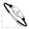 Black Bow Jewelry Sterling Silver Alpha Xi Delta Greek Life Strand Bracelet 7 Inch - 2 of 3