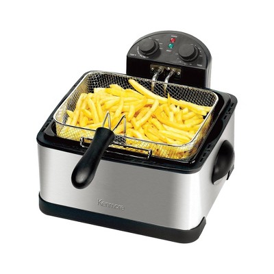 Kenmore Deep Fryer with 3 Frying Baskets 4L/17 Cup Stainless Steel 1700W