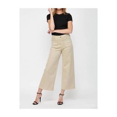 Women's Cropped Wide Leg with Front Pocket - mica denim