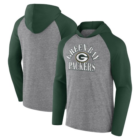 Nfl Green Bay Packers Boys' Black/gray Long Sleeve Hooded Sweatshirt :  Target