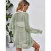 Women Crochet Lightweight Cardigan Cover Up Open Front Long Sleeve Summer Cardigans 2024 - 2 of 4