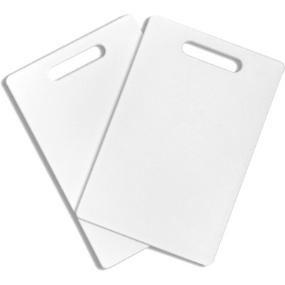 Farmlyn Creek 2 Pack White Plastic Cutting Boards Chopping Mats Set for Kitchen 7.75 x 11.75 in