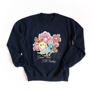 S.W.Smiley Good Vibes Grow Here Flowers - Women's Graphic Sweatshirt - 1 of 4