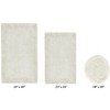 Edge Bath Rug 100% Premium Cotton Ultra-Soft Water Absorbent Tufted Solid Reversible 3 Piece Bathroom Rug Set for Machine Washable Bathmat - 2 of 4