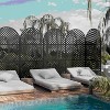 Lirago Metal Outdoor Privacy Screen Arched Top Freestanding Patio Decorative Screens - 72"x35", Black - 4 of 4