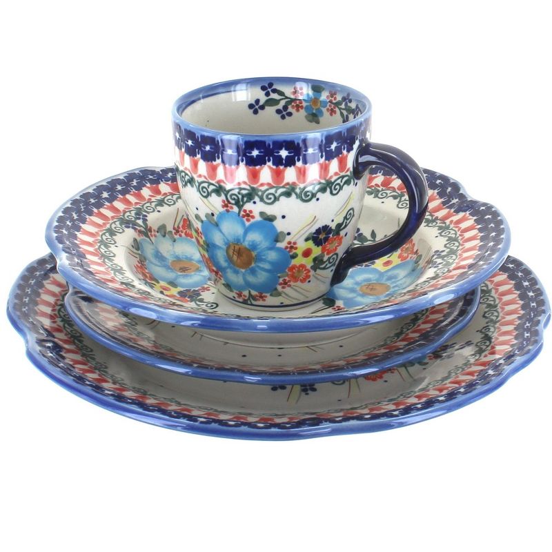 Blue Rose Polish Pottery Andy Dinnerware (16 PC), 1 of 2