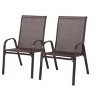 ELJGET 2-Piece Patio Chairs Camping Garden Chairs with Armrest & Backrest for Garden Patio Pool Beach Yard Space Saving - 2 of 4