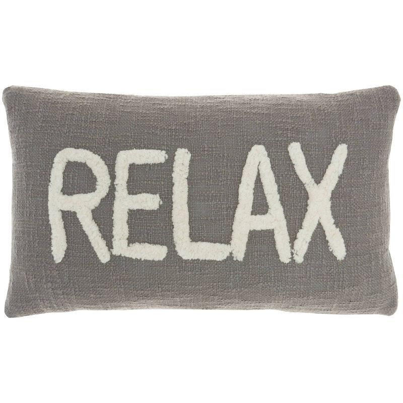 12"x21" Oversize Life Styles 'Relax' Tufted Lumbar Throw Pillow - Mina Victory, 1 of 11