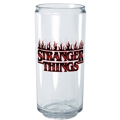 Stranger Things Main Poster Bike Ride Tritan Can Shaped Drinking Cup -  Clear - 16 oz.