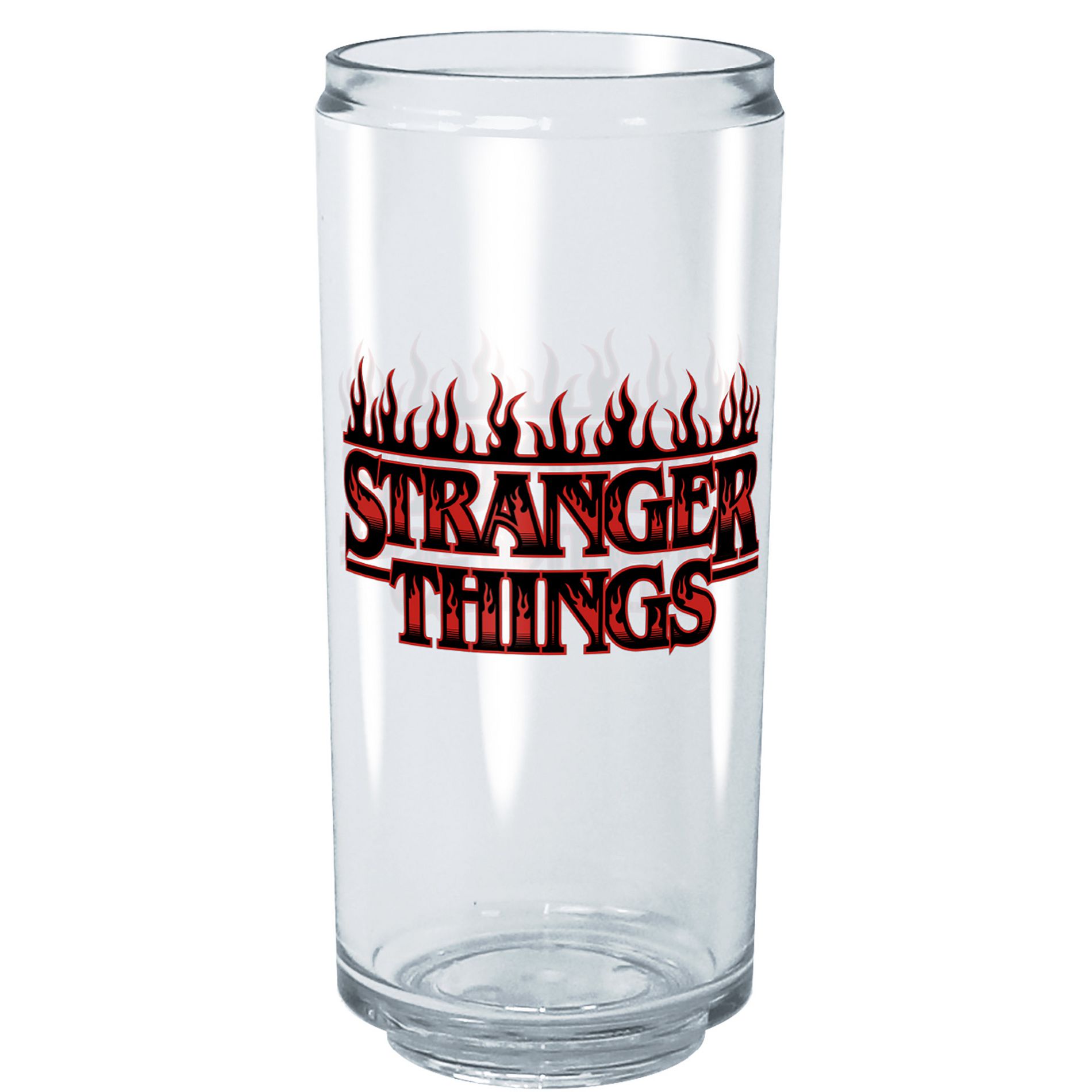 Stranger Things Burning Main Logo  Tritan Can Shaped Drinking Cup - Clear - 16 oz.