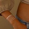 Gold Bracelets for Women, 14K Dainty Gold Plated Stackable Bracelets for Women Trendy Waterproof CZ Tennis Bracelet Set - 2 of 4