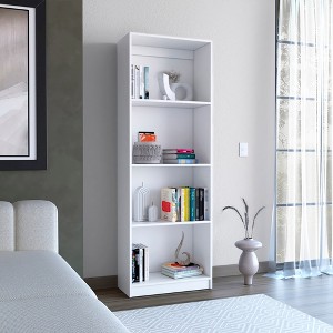 VYNXARIA Vinton Bookcase - Spacious Tier-Shelving Design in Elegant White - 1 of 4