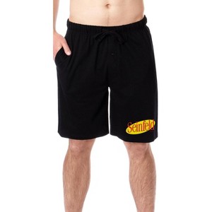 Seinfeld Mens' TV Show Series Classic Logo  Sleep Pajama Shorts Black - 1 of 3