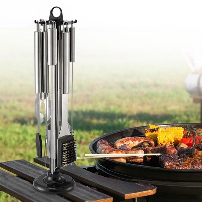 Cheer Collection Stainless Steel Grilling Tool Set