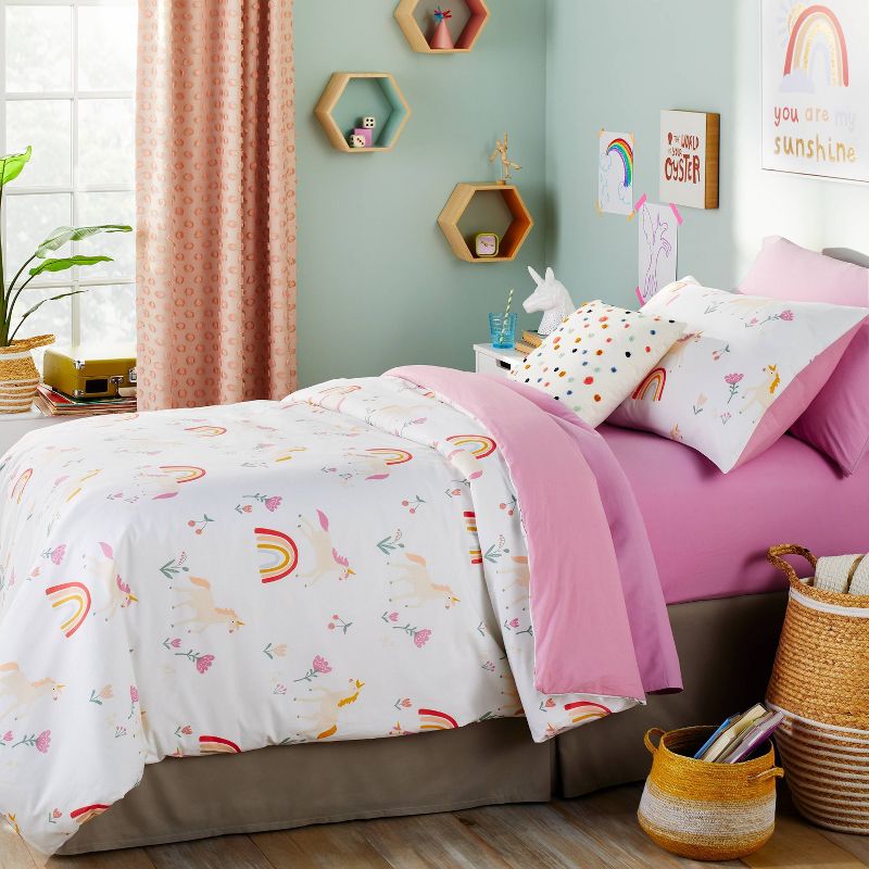 Kids' Duvet Unicorn Cover - Pillowfort™, 2 of 6