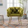 NicBex Velvet Accent Chair Set of 2 Modern Lounge Upholstered Armchair with Metal Legs for Bedroom,Living Room,Office - 4 of 4