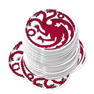 Game of Thrones Targaryen Sigil Repeat 100ct Vinyl Large Deluxe Stickers Variety Pack - 1 of 4
