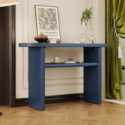 Whisen Elegant Minimalist Console Table with Rounded Edges and Sturdy Shelf