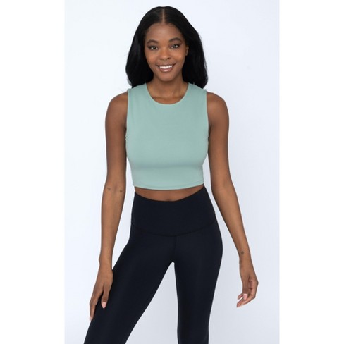 Crop Tank Top - Green - Ladies