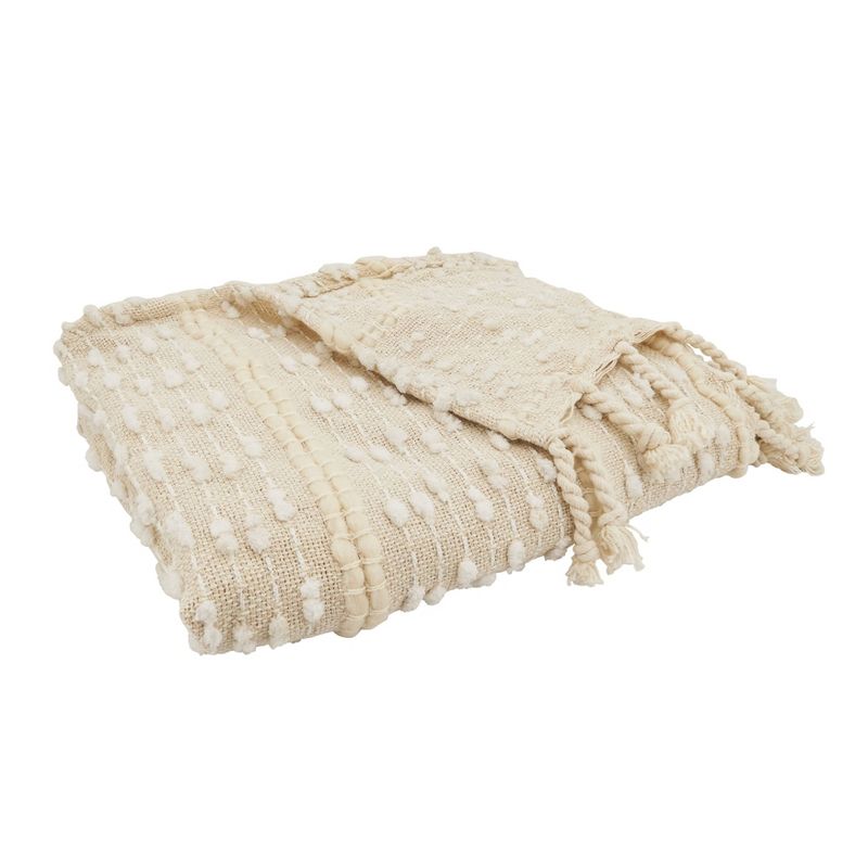 Striped Woven Fringe Throw Blanket - Saro Lifestyle, 3 of 6