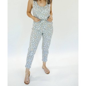Women's Simply Greater Leopard Jumpsuit - entro - 1 of 4
