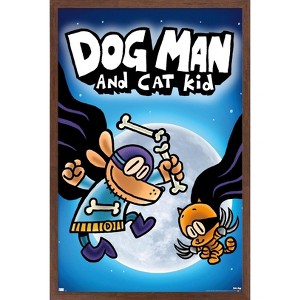 Trends International Dog Man - Dog Man And Cat Kid Book Cover Framed Wall Poster Prints - 1 of 4