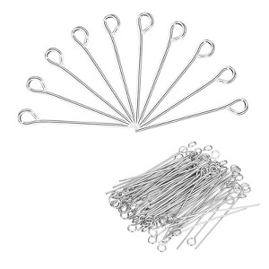 Unique Bargains DIY Craft Necklaces Bracelets Earrings Jewelry Making Iron 21 Gauge Eye Pins 200 Pcs - 1 of 4