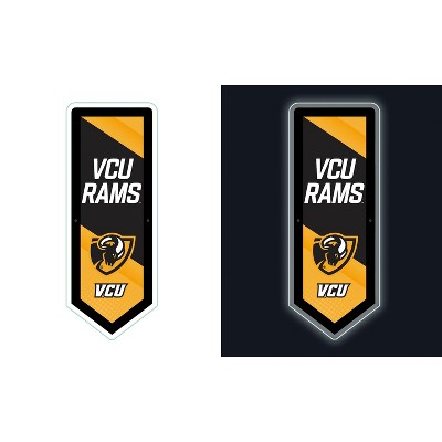 Evergreen Ultra-Thin Glazelight LED Wall Decor, Pennant, Virginia Commonwealth University- 9 x 23 Inches Made In USA