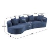 Christopher Knight Home Hailey 126“ Modern Boucle Upholstered 5 Seater Curved Sectional Sofa with Pillows - 3 of 4