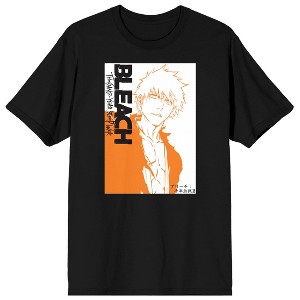 Bleach 1000 Year Blood War Ichigo Orange Box Art Crew Neck Short Sleeve Men's Black T-shirt - 1 of 3