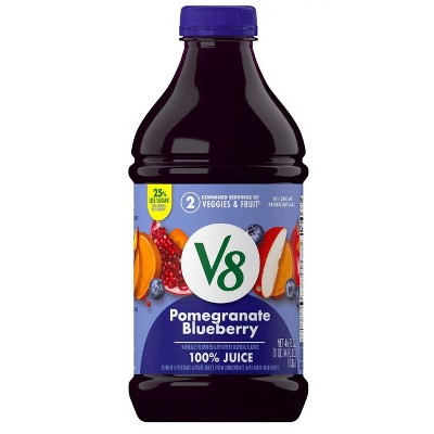 V8 Pomegranate Blueberry 100% Fruit and Vegetable Juice, 46 fl oz Bottle (Pack of 2)