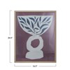 Storied Home Reclaimed Wood and Glass Wall Art with Vase and Leaves, Multicolor - 2 of 4