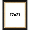 PosterPalooza | Embellished Brown Picture Frame - UV Acrylic, Foam Board Backing, Hanging Hardware - 2 of 4
