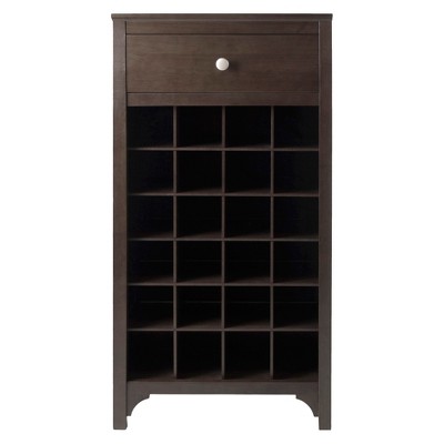 Espresso 24-Bottle Wine Cabinet with Drawer
