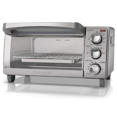 Photo 1 of Black and Decker Natural Convection 4 Slice Toaster Oven in Stainless Steel