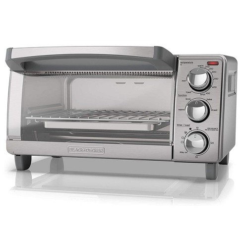  BLACK+DECKER 4-Slice Toaster Oven, White, TRO420: Home