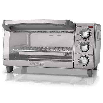 Black and Decker Natural Convection 4 Slice Toaster Oven in Stainless Steel