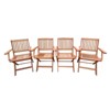 FONTOI Folding Chair Set of 4, Portable Slatted Chairs Set of 4 with Curved Backs, 4-Piece Folding Chairs for Party Kitchen, Brown, 17.75"*31.9"*16.7" - 3 of 4