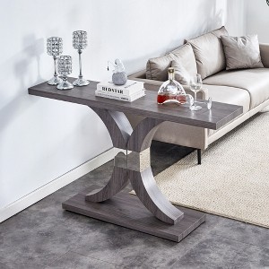 NicBex Dining Table 55" Modern Rectangular MDF Wood Tabletop with MDF Stainless Steel Bracket for Dining Room - 1 of 4