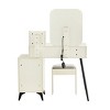 CAVINAS Vanity Desk with Mirror Vanity Table with Sliding Mirror, 4 Drawers, 6 open Shelves for Apartment, Bedroom - 4 of 4
